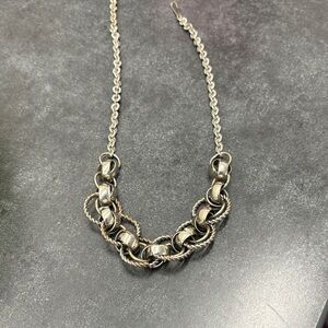 Antique Elegant Silver Chain Necklace